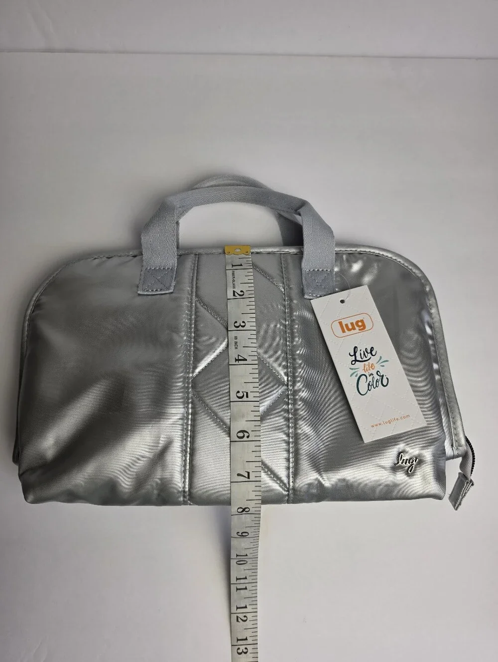 Lug Flash SE Special Edition Cosmetic Bag Case Metallic Silver ~ NWT